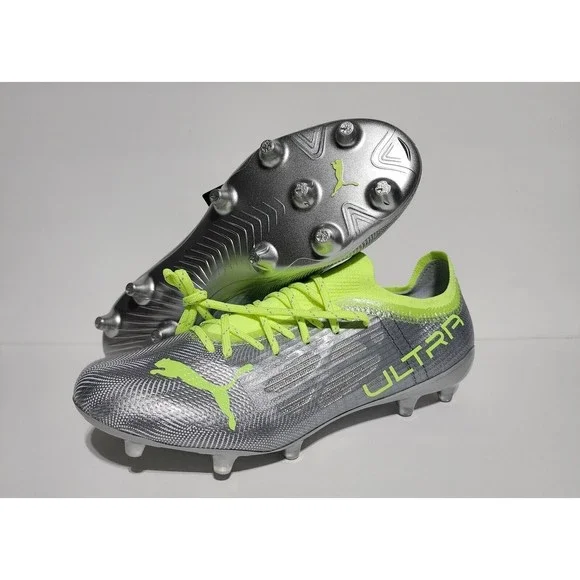 Puma Shoes New Puma Ultra Fgag Silver Green Soccer Cleats